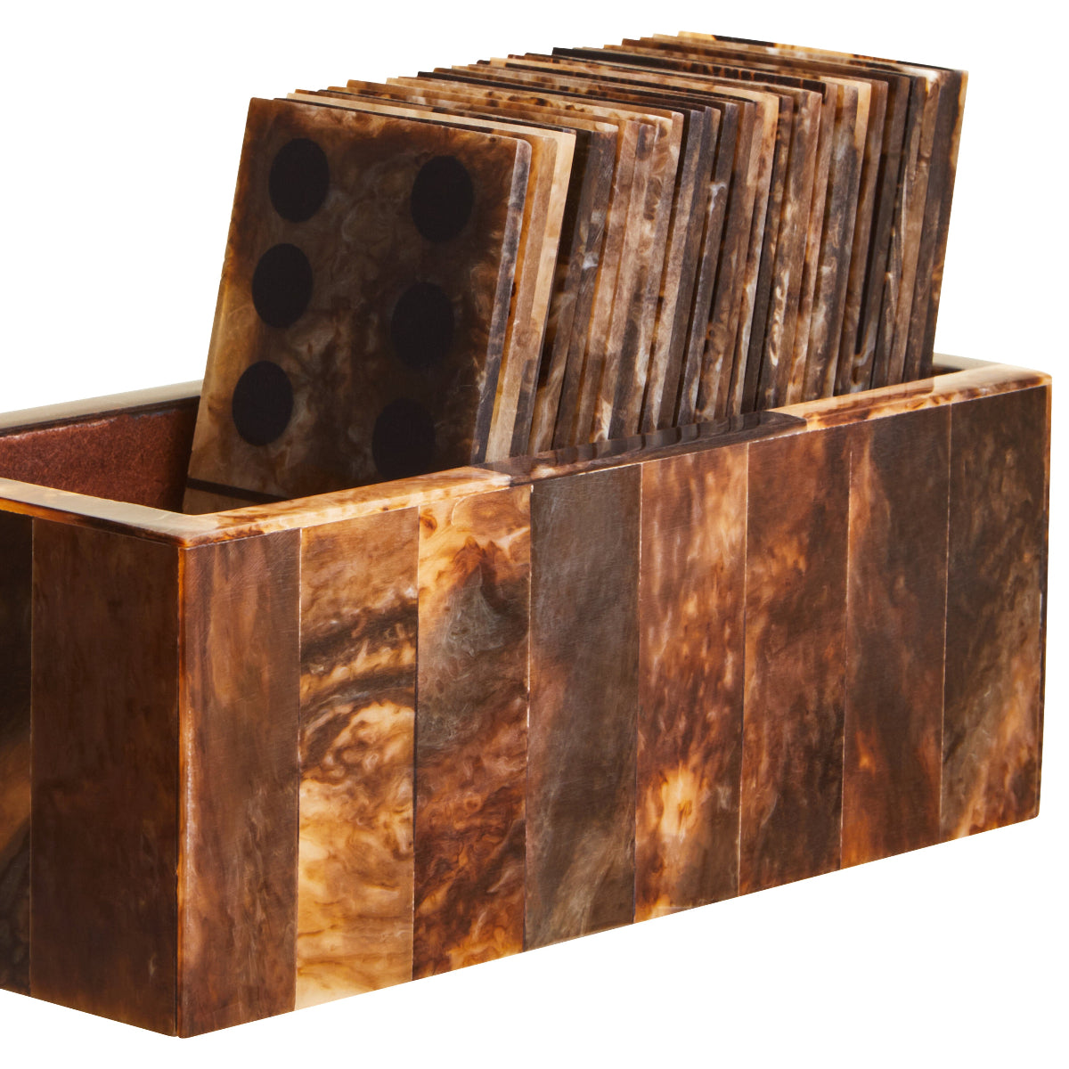 Beaumonde Home Churchill Games Brown And Black Finish Domino Set 5