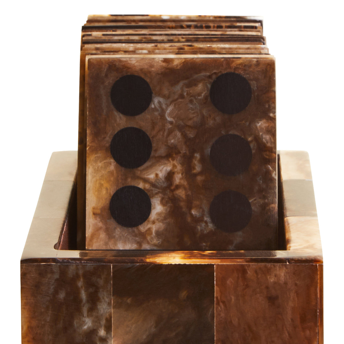 Beaumonde Home Churchill Games Brown And Black Finish Domino Set 3