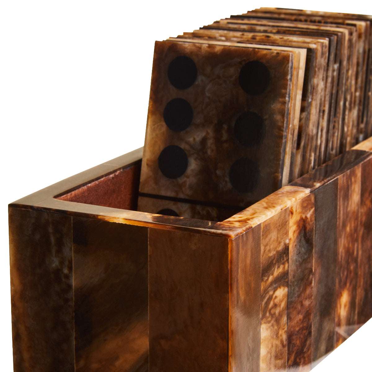 Beaumonde Home Churchill Games Brown And Black Finish Domino Set 2