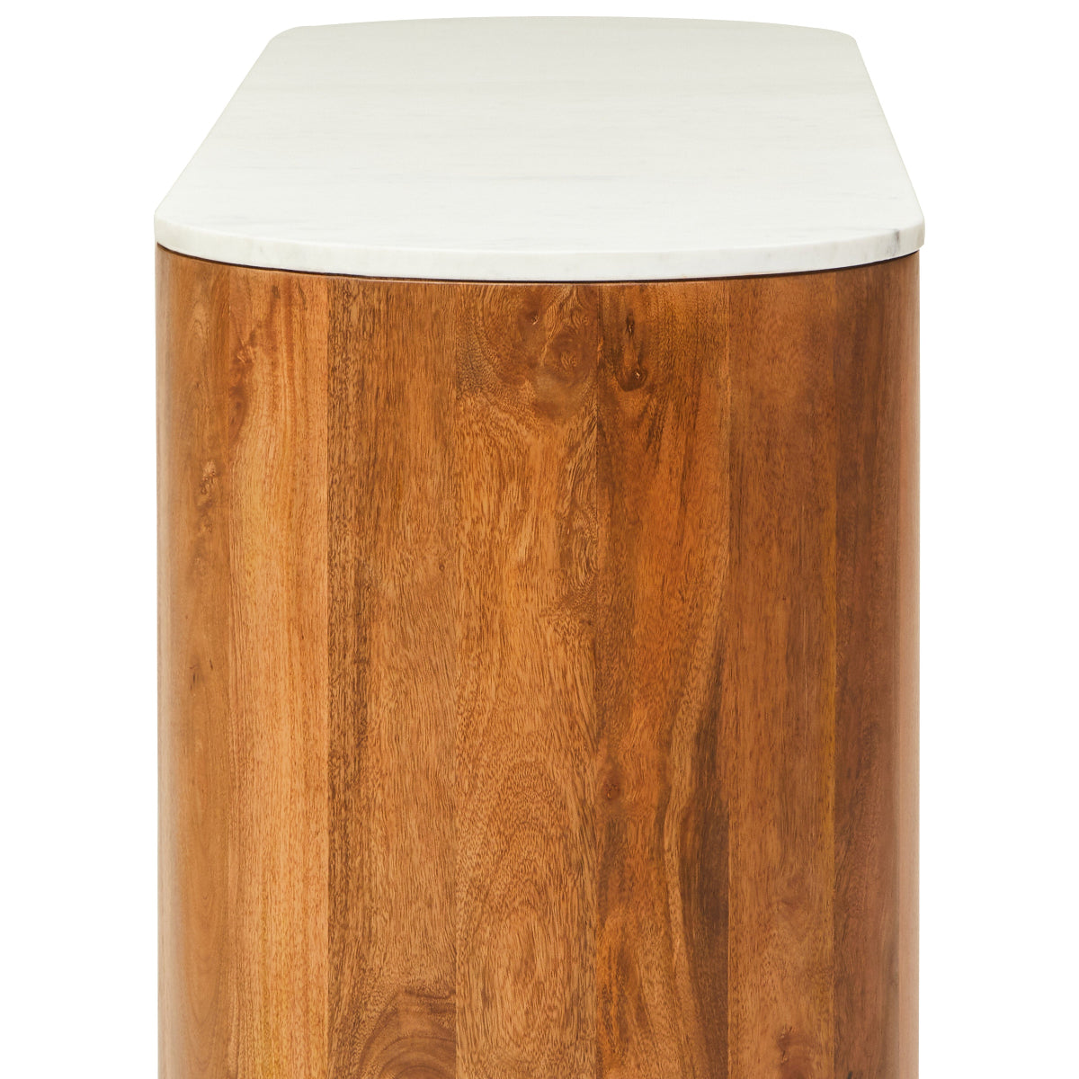 Beaumonde Home Torcino Mango Wood Carved Design Marble Top Three Door Sideboard 20