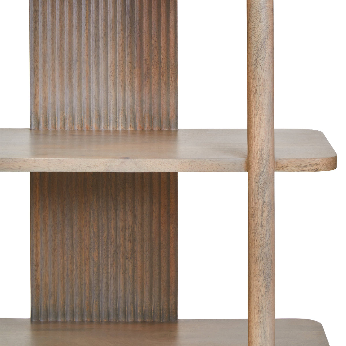 Beaumonde Home Torello 5 Tier Grey Mango Wood Shelf Unit 16