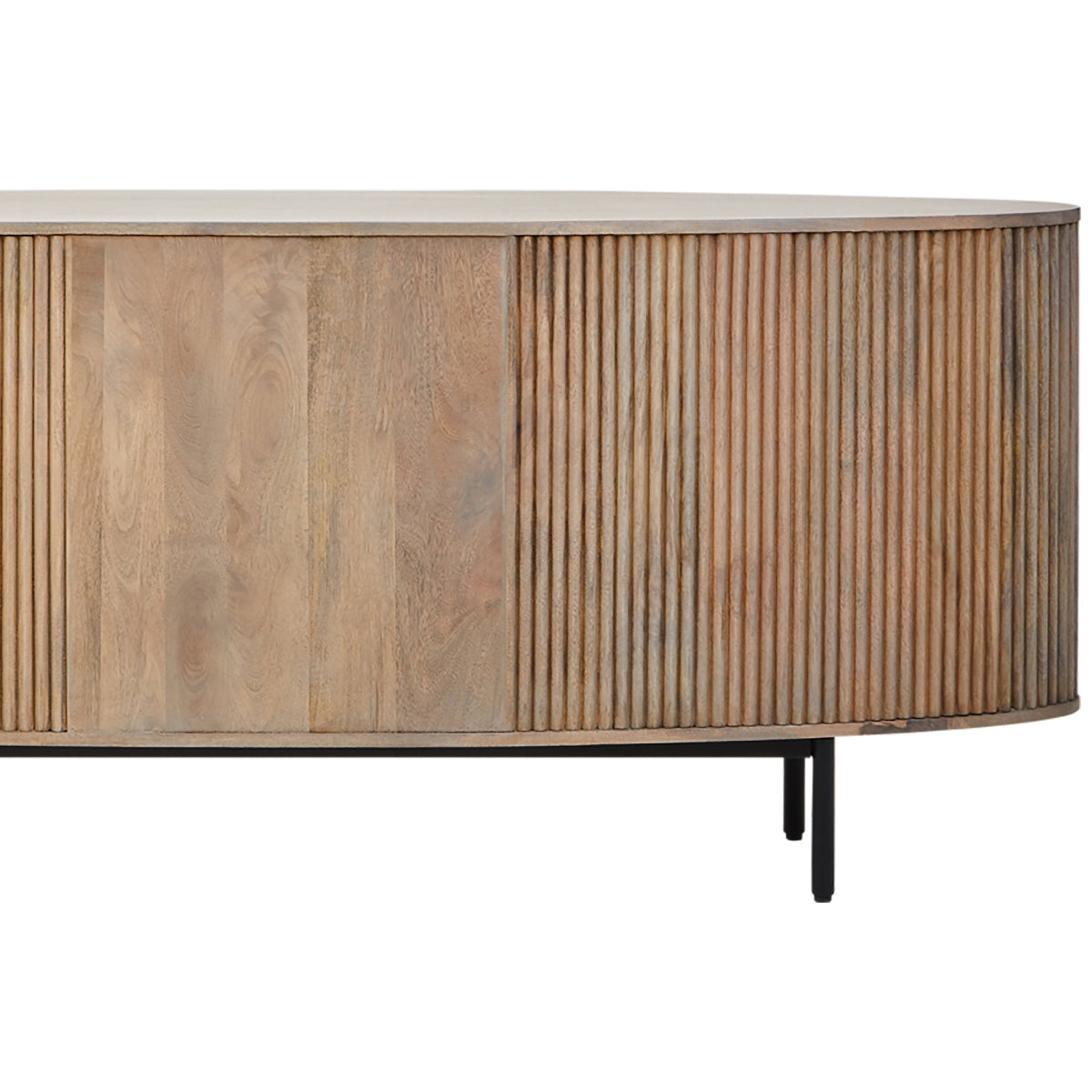 Beaumonde Home Torello Three Drawer Grey Mango Wood Sideboard 22