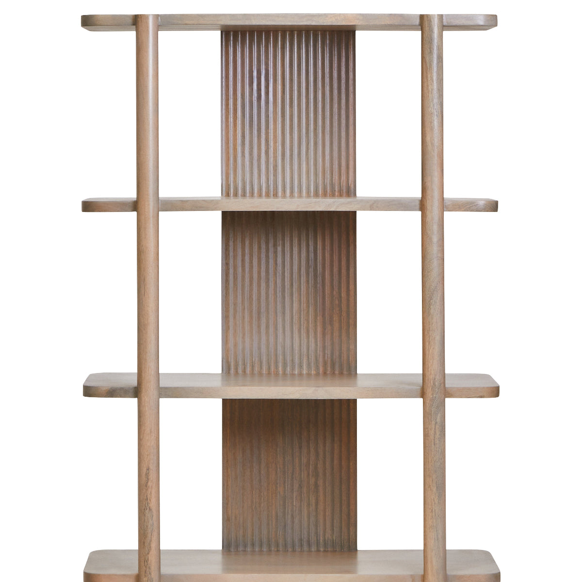 Beaumonde Home Torello 5 Tier Grey Mango Wood Shelf Unit 12