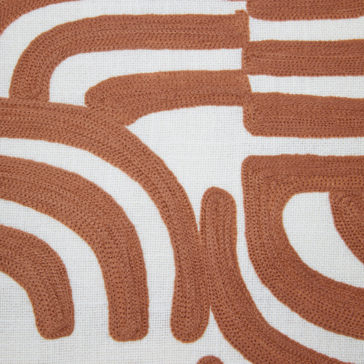 Beaumonde Home Bosie Ozella Natural And Terracotta Square Cushion 9