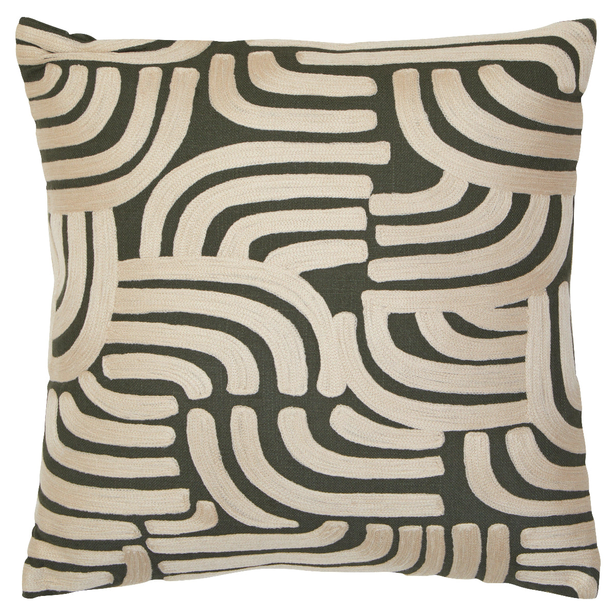 Beaumonde Home Bosie Ozella Natural And Green Cushion 13