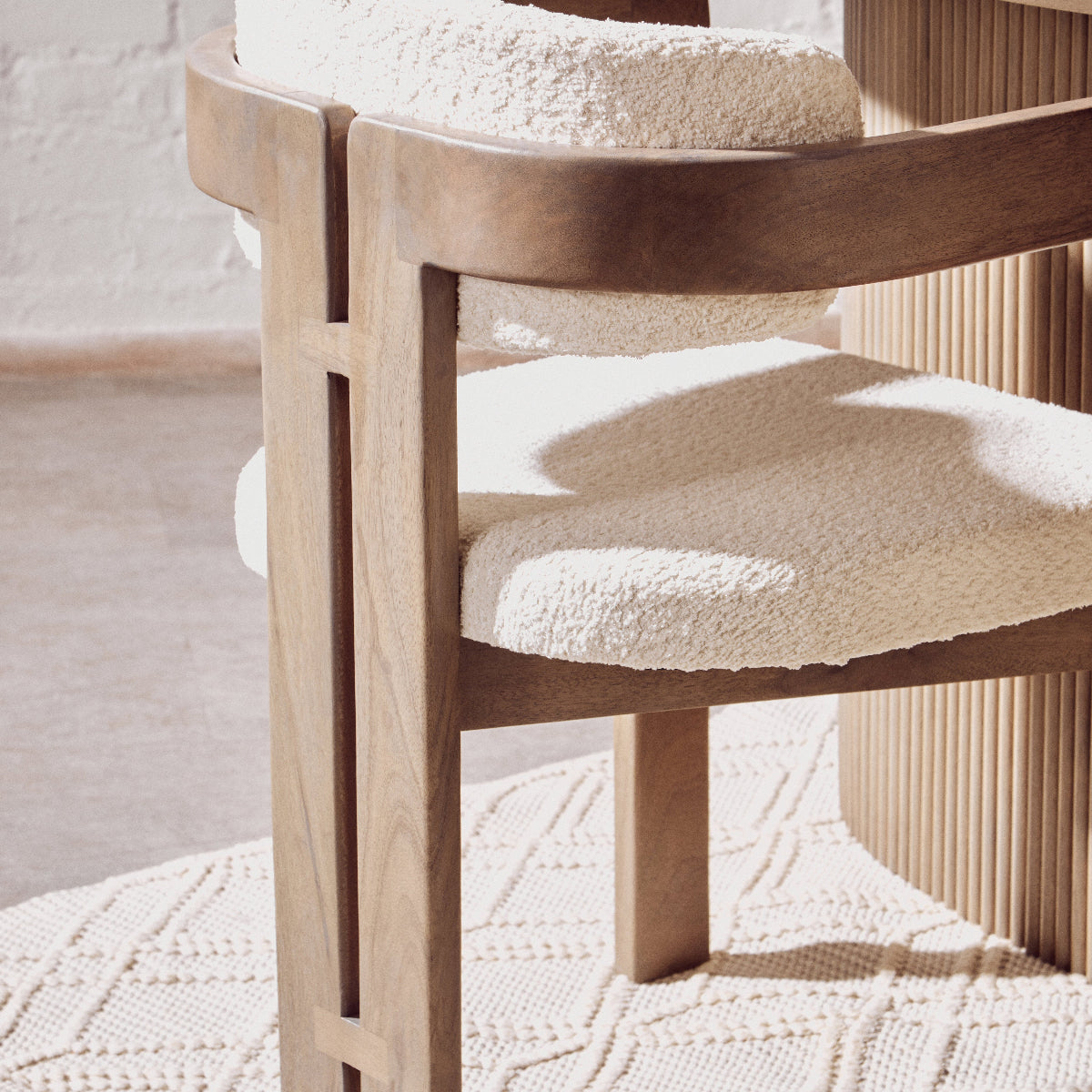 Beaumonde Home Torello Grey Mango Wood Chair 3