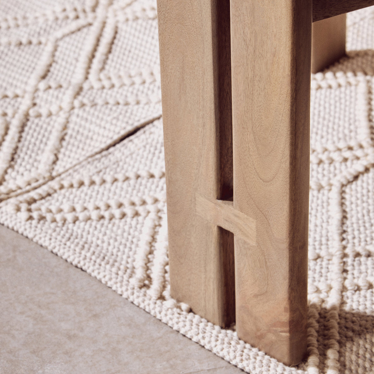 Beaumonde Home Torello Grey Mango Wood Chair 1