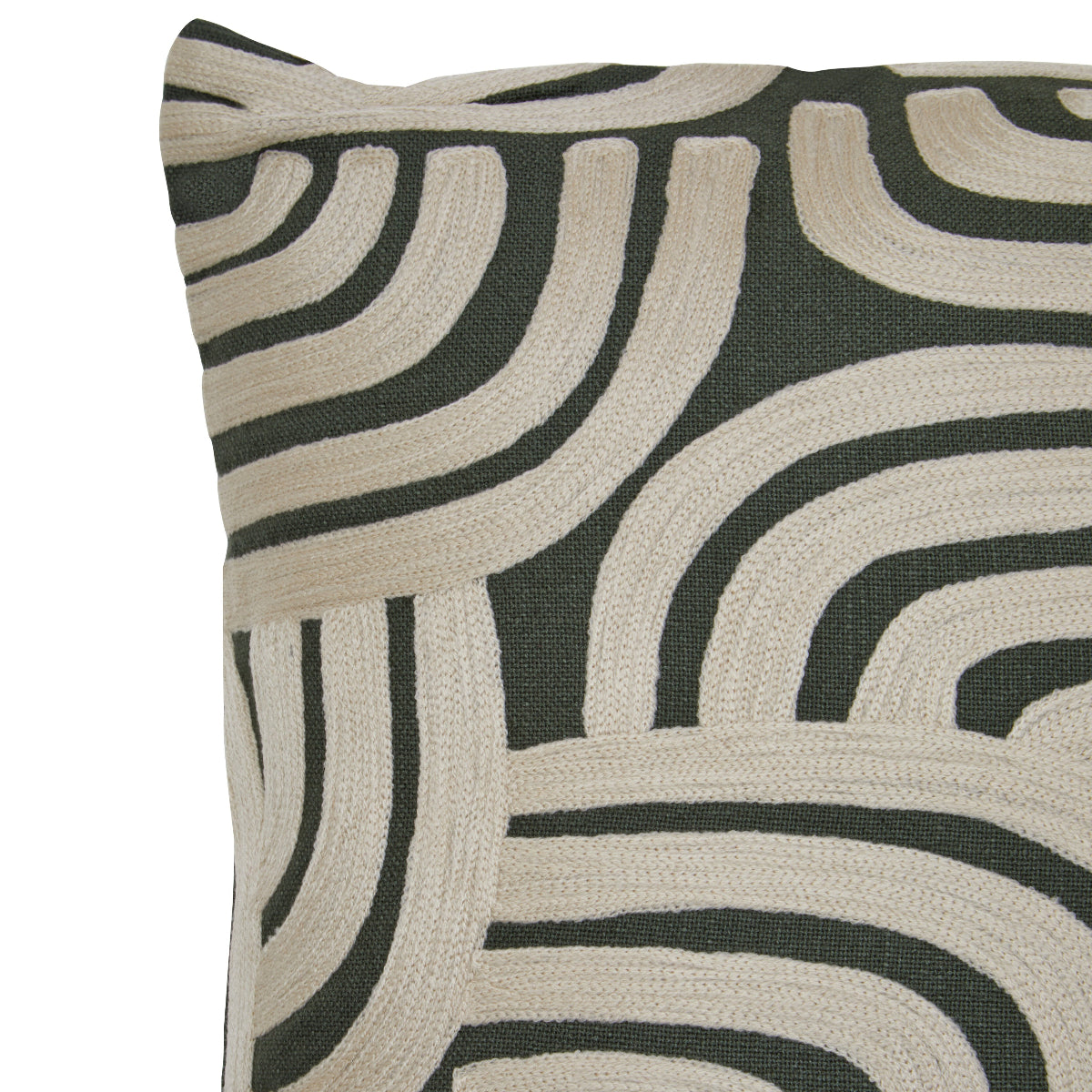 Beaumonde Home Bosie Ozella Natural And Green Cushion 9