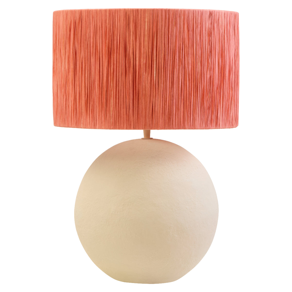 Beaumonde Home Carta 58Cm Natural Papier Mache Table Lamp With Rust Raffia Shade 11