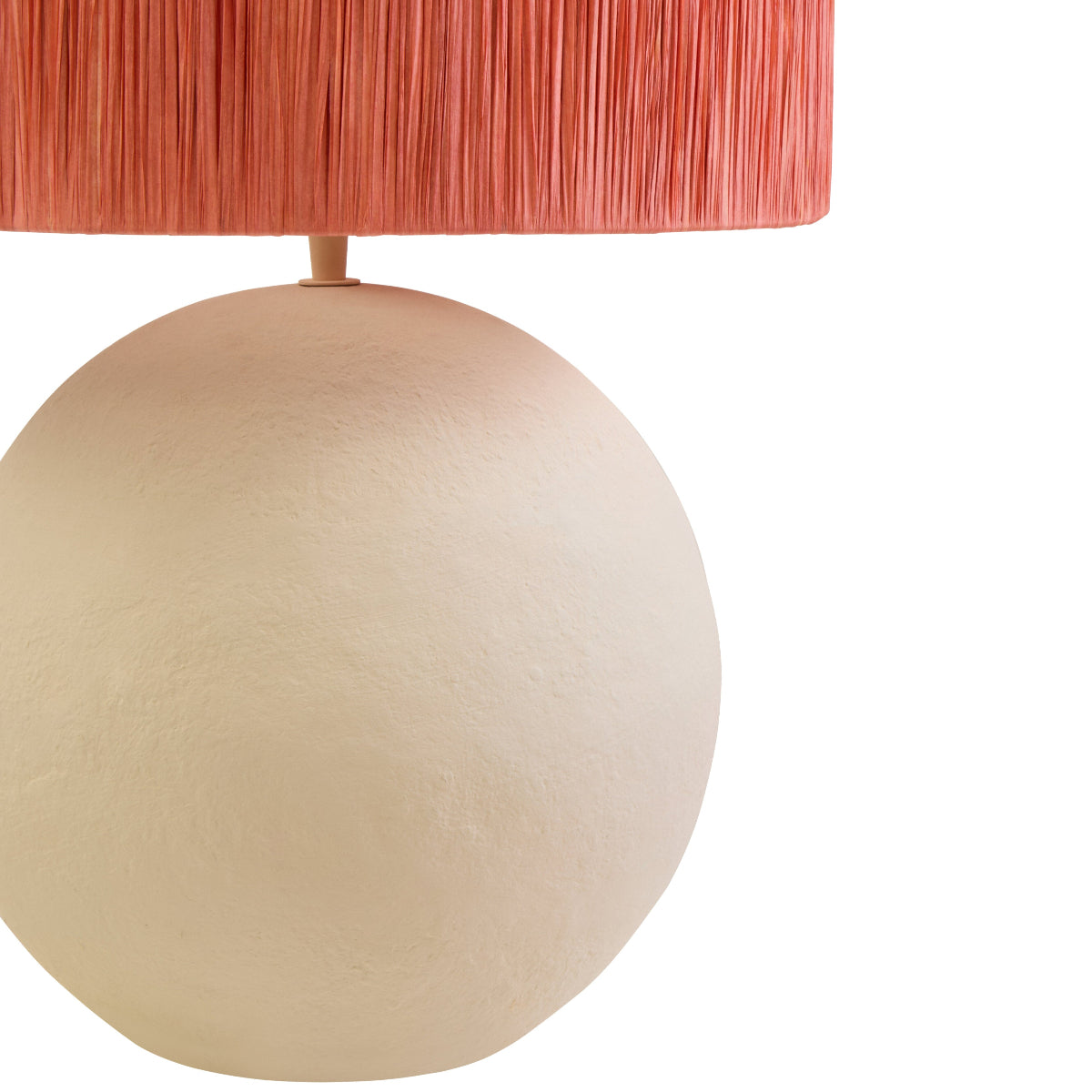 Beaumonde Home Carta 58Cm Natural Papier Mache Table Lamp With Rust Raffia Shade 9