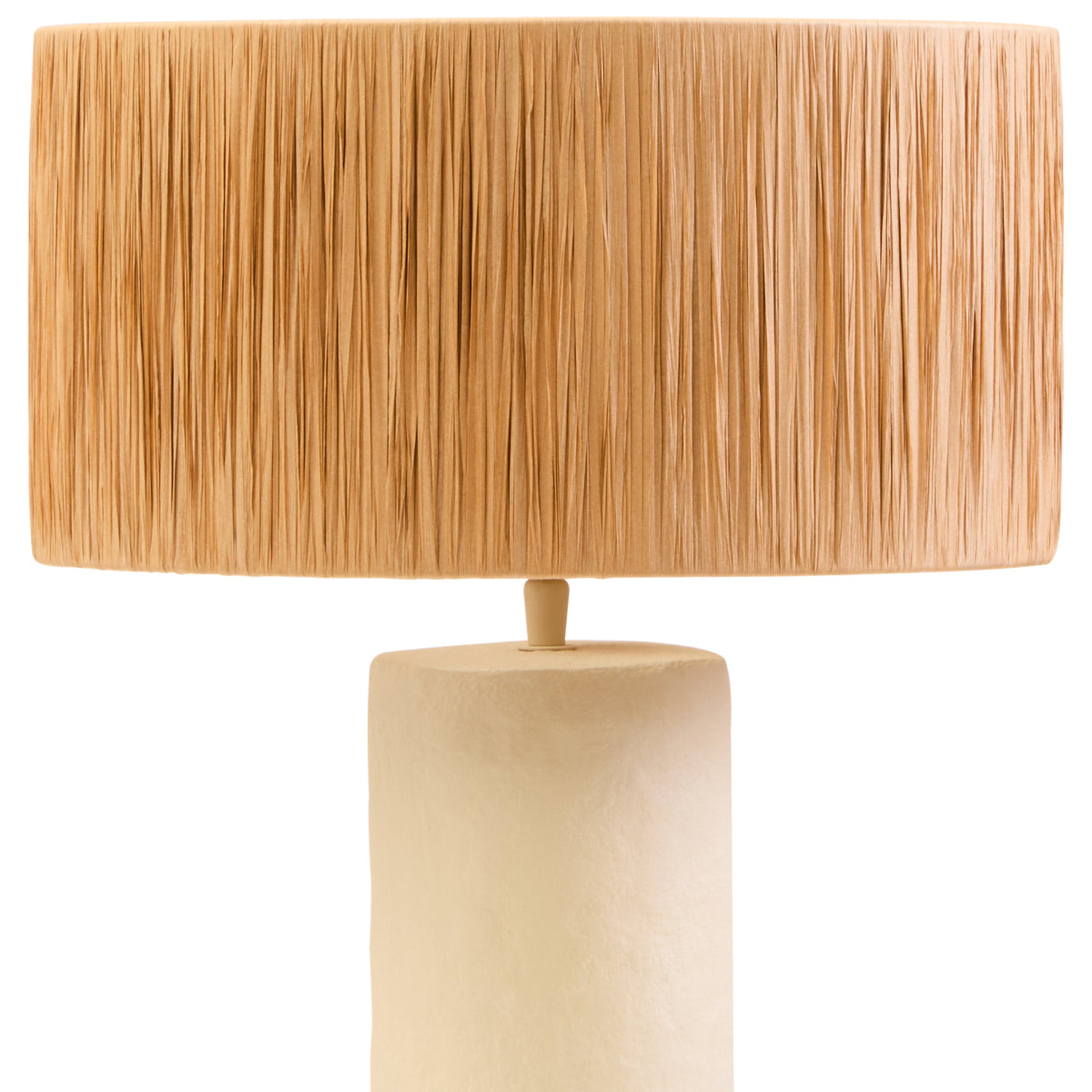 Beaumonde Home Carta 51Cm Natural Papier Mache Table Lamp With Natural Raffia Shade 16