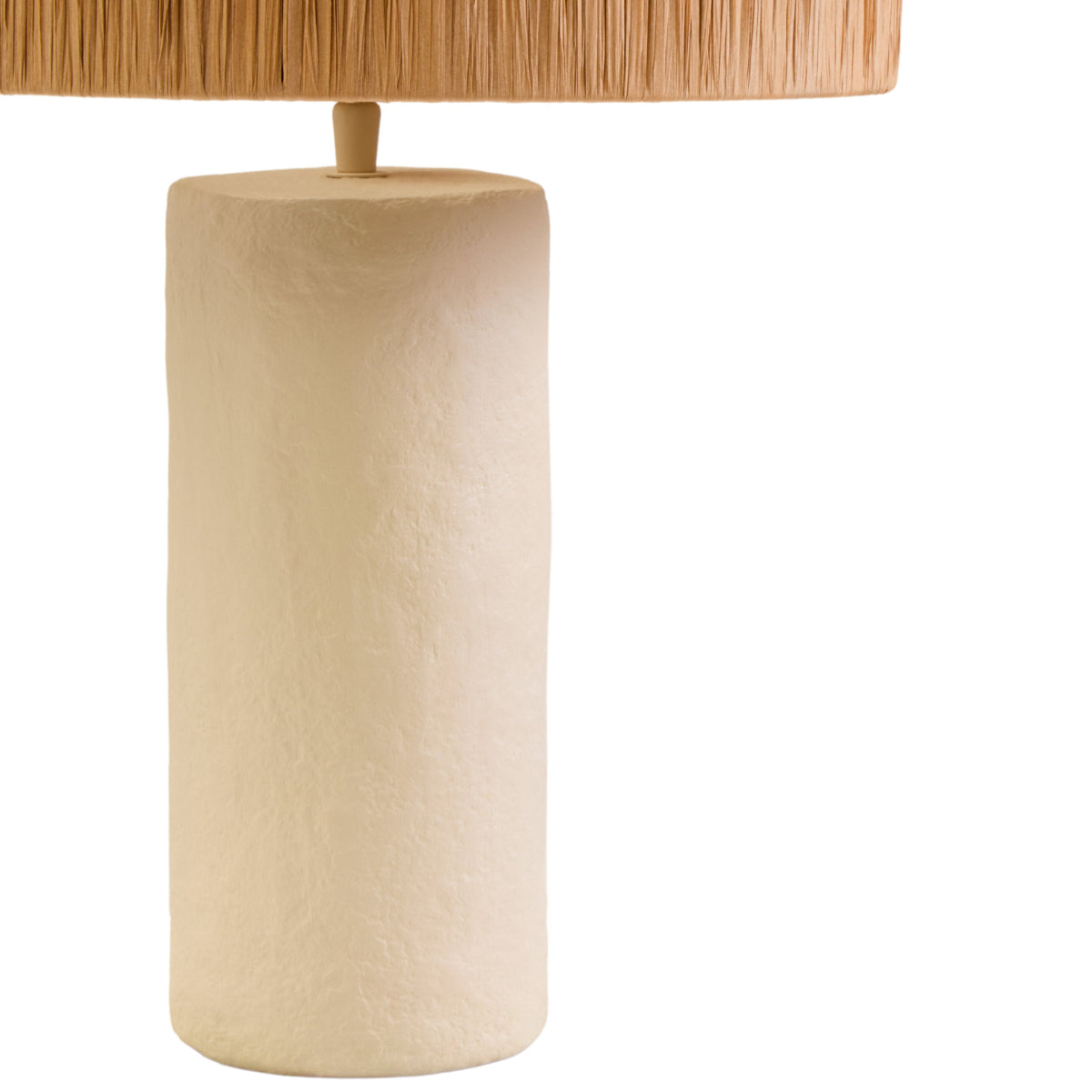Beaumonde Home Carta 51Cm Natural Papier Mache Table Lamp With Natural Raffia Shade 14