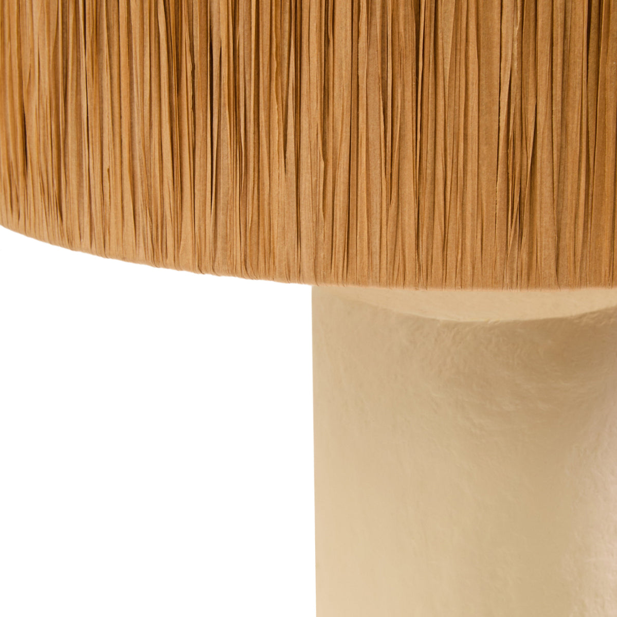 Beaumonde Home Carta 51Cm Natural Papier Mache Table Lamp With Natural Raffia Shade 13