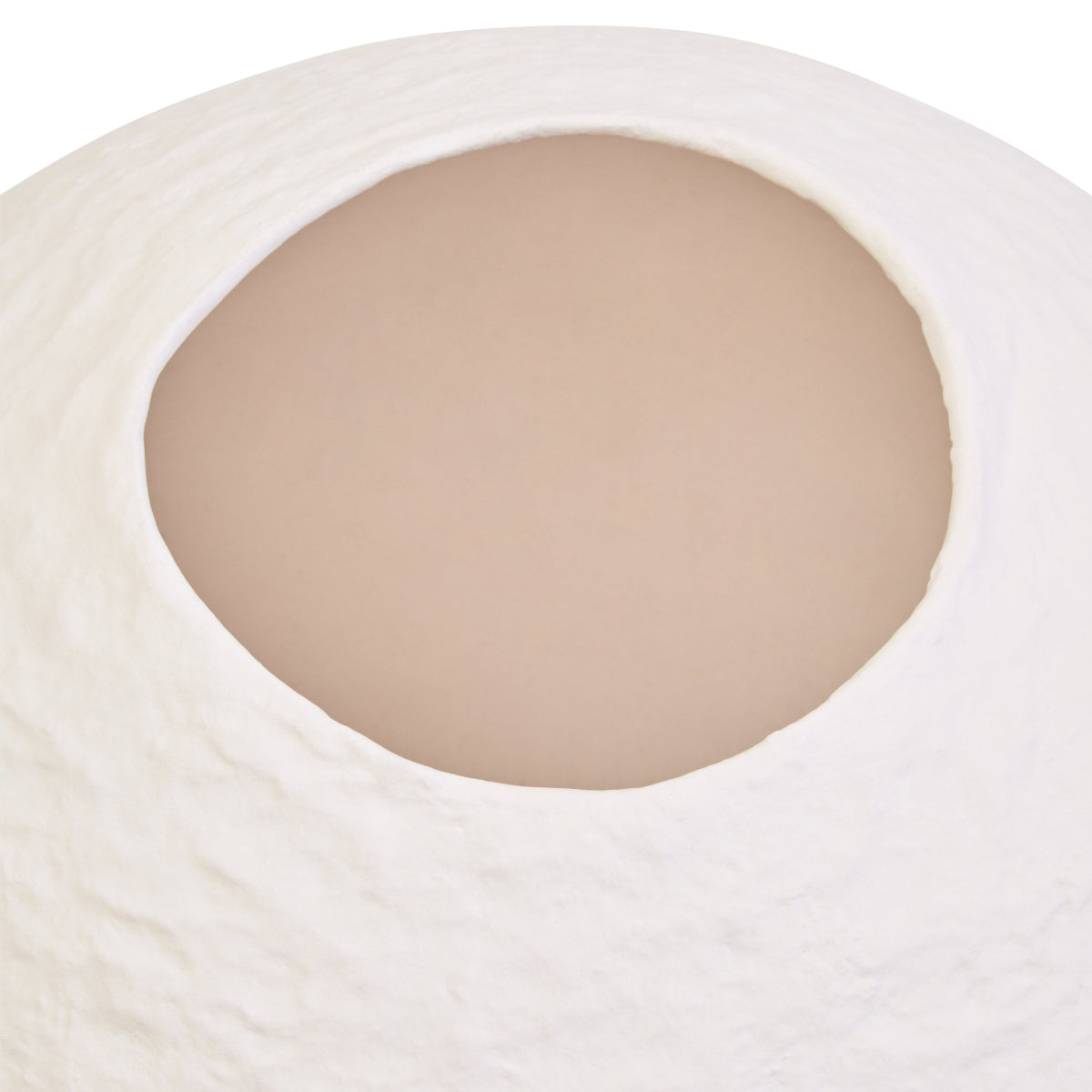 Beaumonde Home Sanai Cotton Mache Small White Round Vase 6