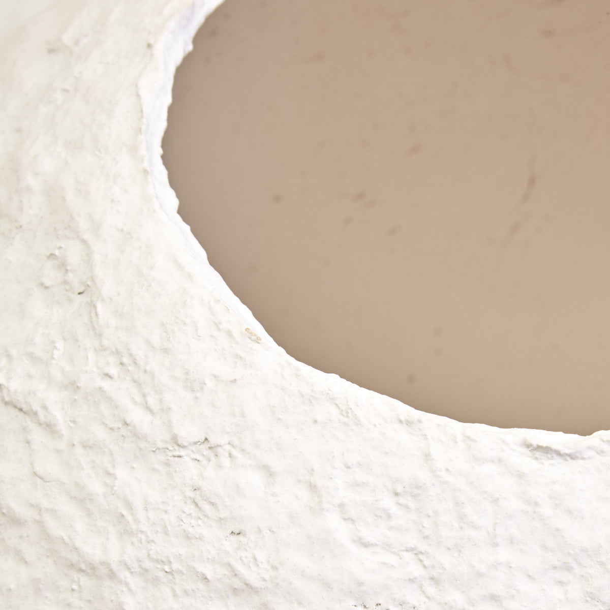 Beaumonde Home Sanai Cotton Mache Large White Round Vase 6