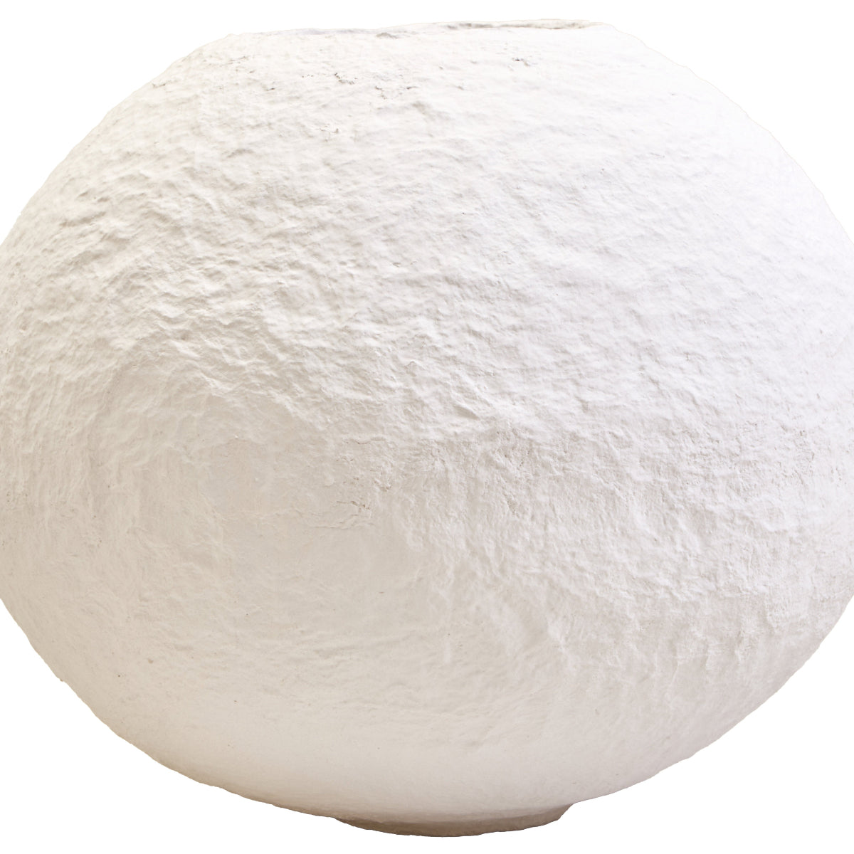 Beaumonde Home Sanai Cotton Mache Large White Round Vase 5