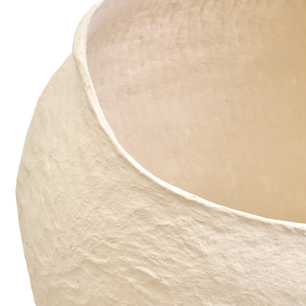 Beaumonde Home Sanai Cotton Mache Large Beige Planter 7