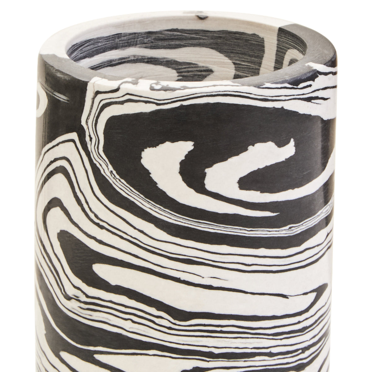 Beaumonde Home Helsa Black And White Marble Two Way Candle Holder 7