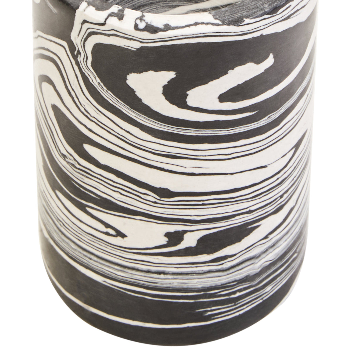 Beaumonde Home Helsa Black And White Marble Two Way Candle Holder 6