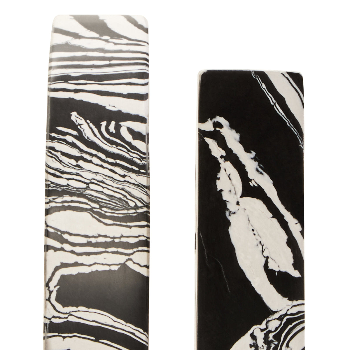 Beaumonde Home Helsa Black And White Marble Set Of Two Bookends 7