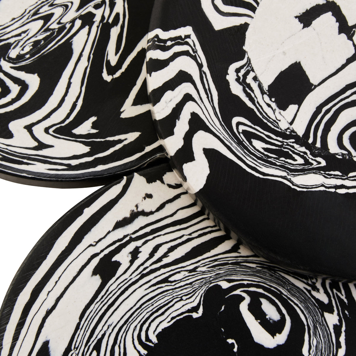 Beaumonde Home Helsa Black And White Marble Set Of Four Coasters 6
