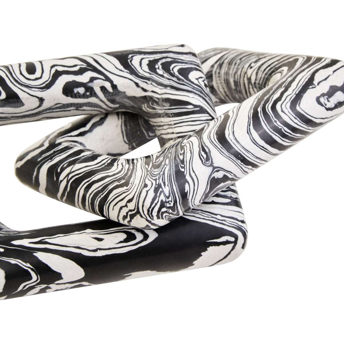 Beaumonde Home Helsa Black And White Marble Two Link Chain 1