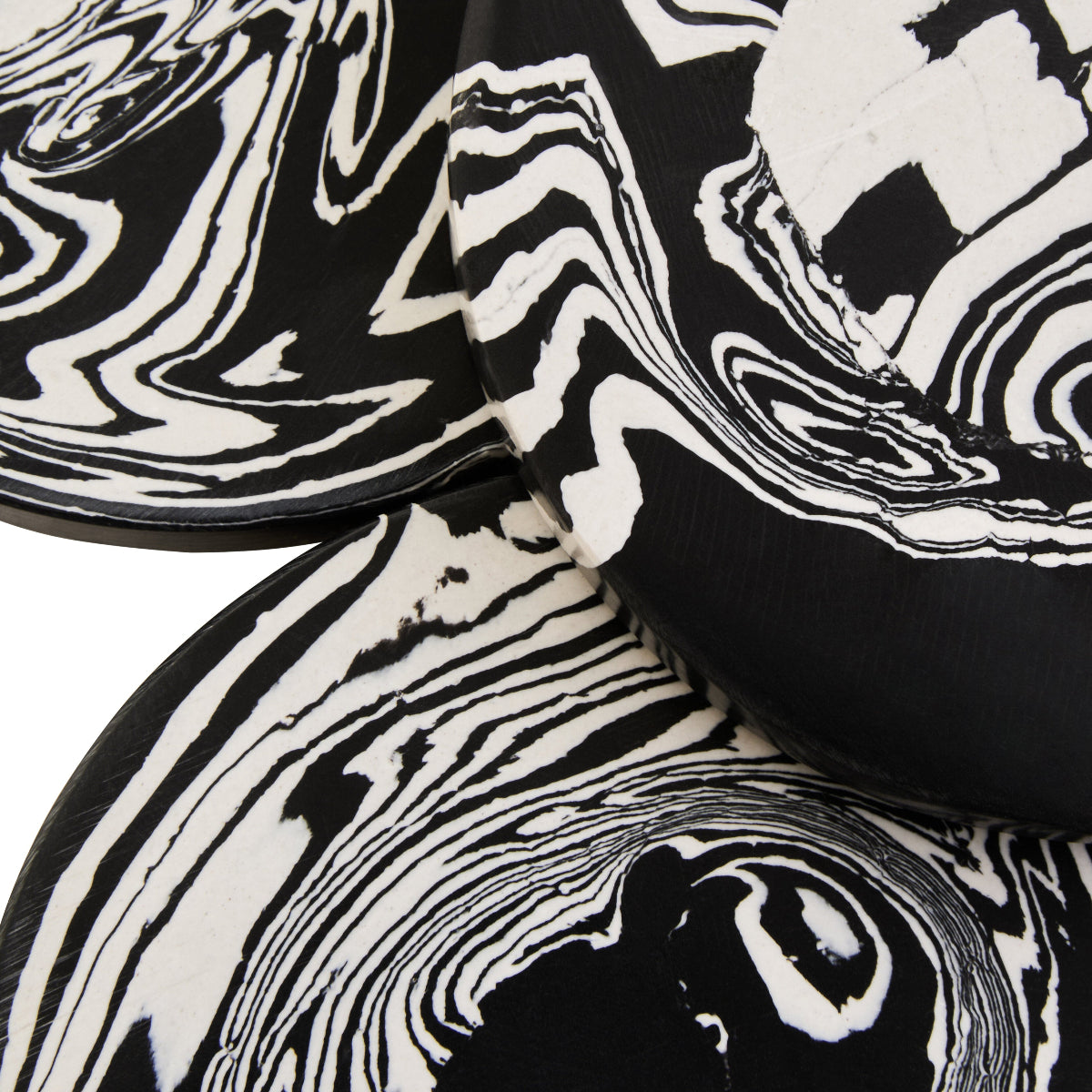 Beaumonde Home Helsa Black And White Marble Set Of Four Coasters 1