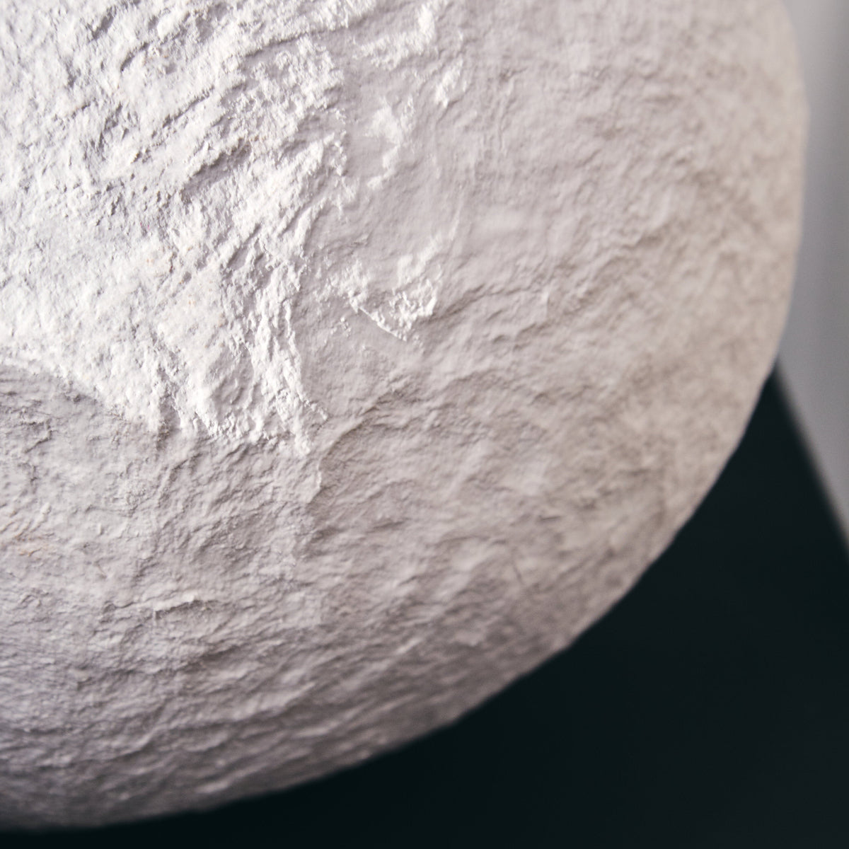 Beaumonde Home Sanai Cotton Mache Large White Round Vase 1