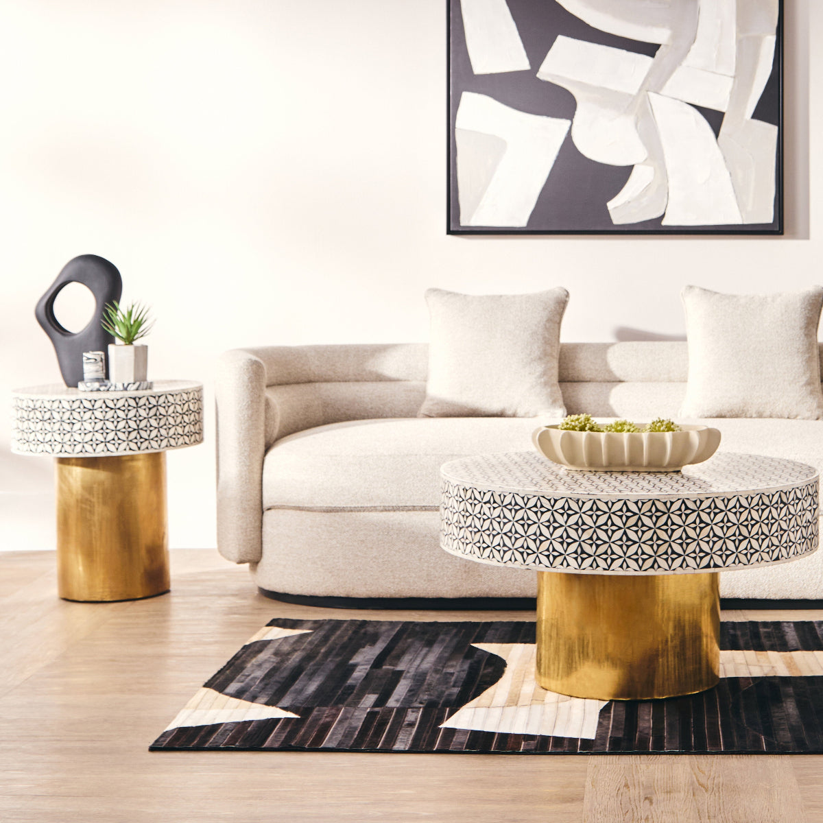 Beaumonde Home Fusion Round Side Table 3