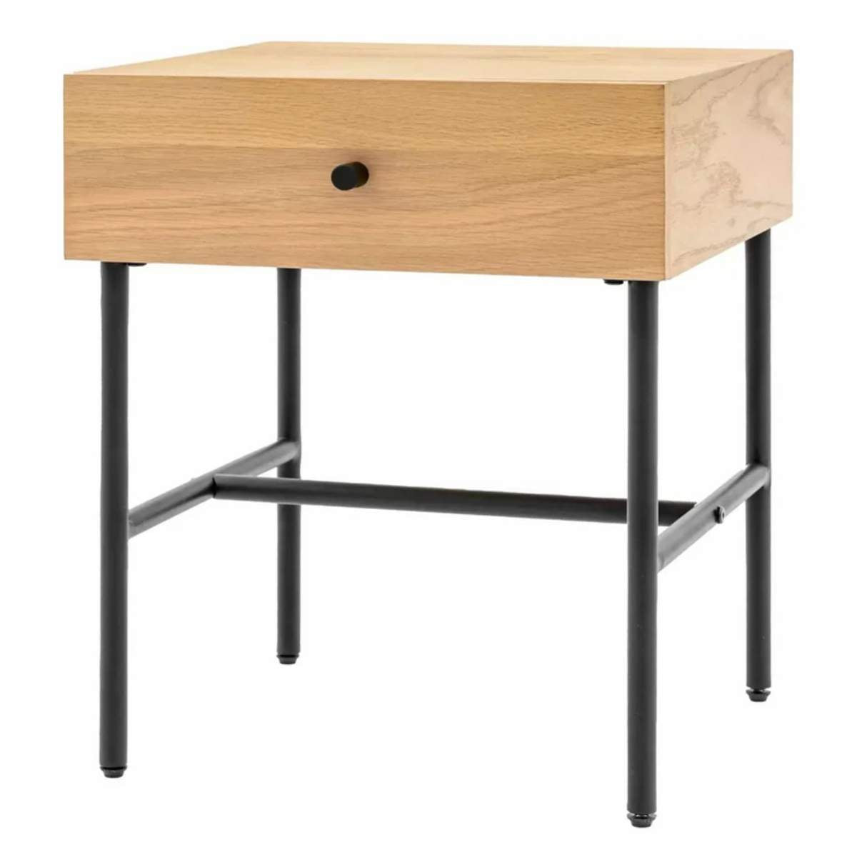 Gallery Direct Ashdown 1 Drawer Bedside Natural 400x400x500mm