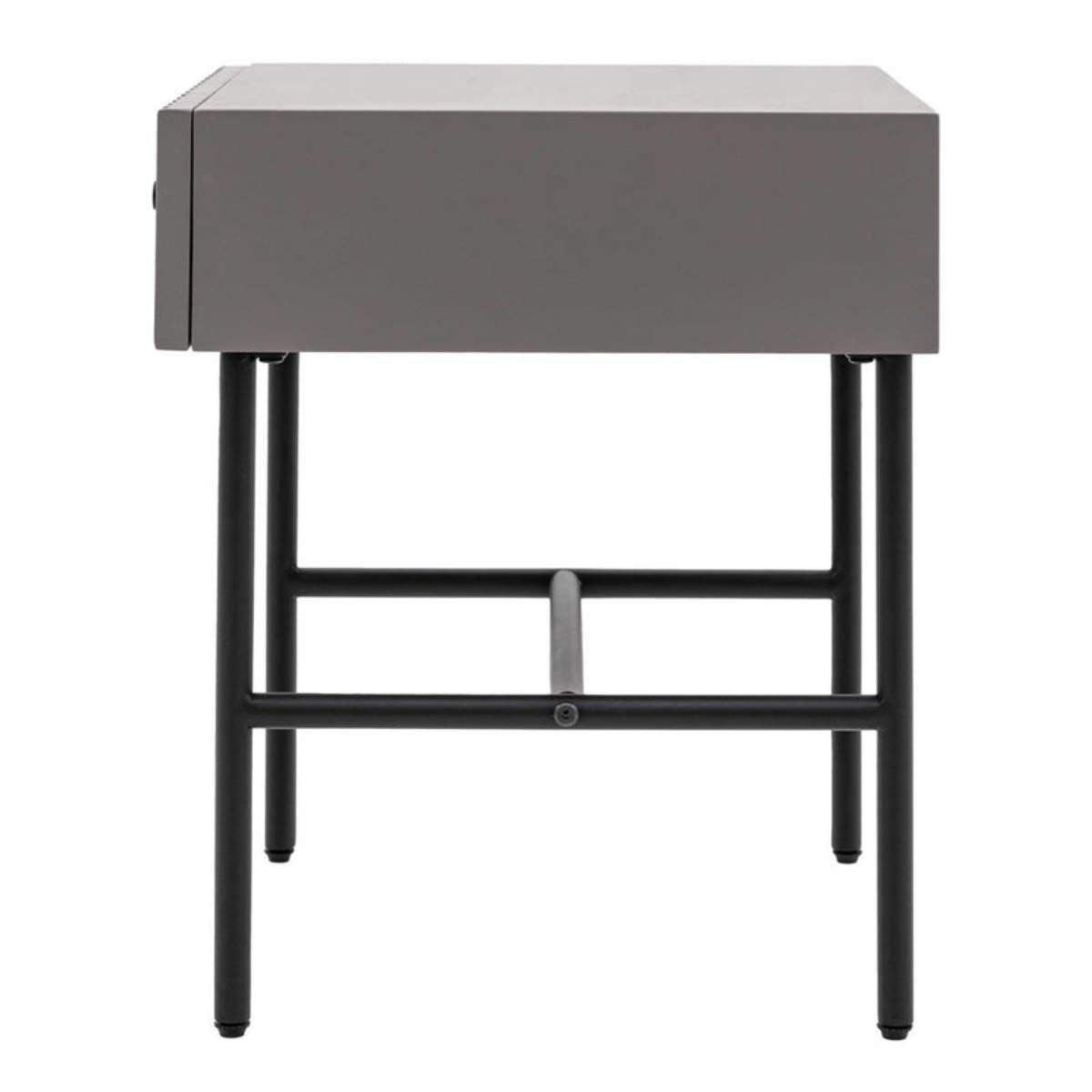 Gallery Direct Buckhurst 1 Drawer Bedside Grey 400x400x500mm