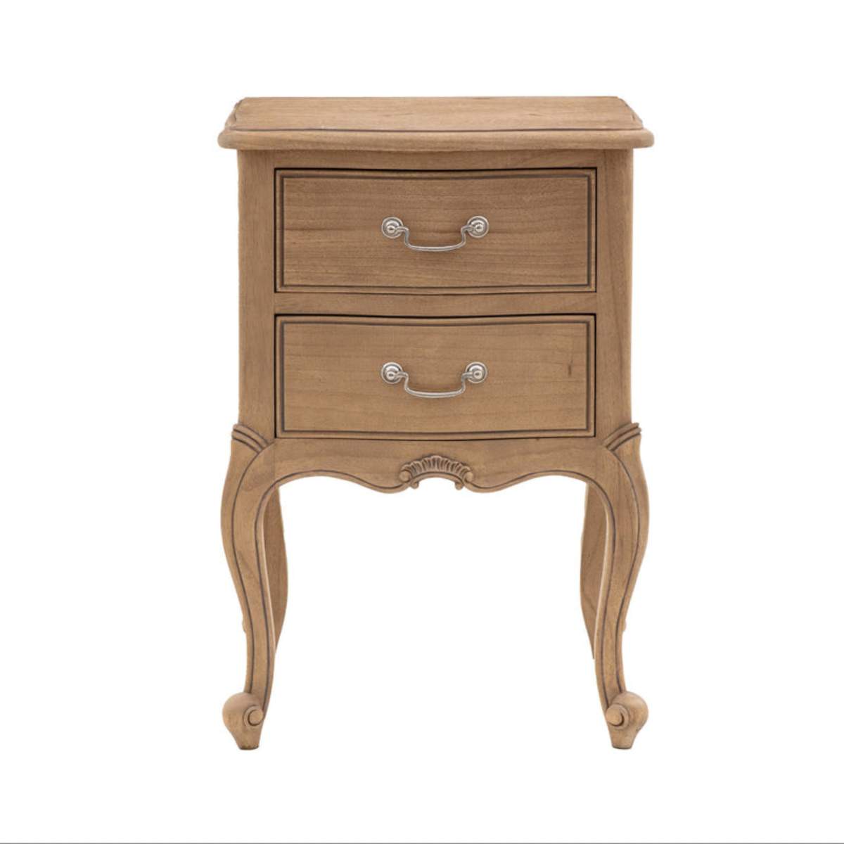 Gallery Direct Chic Bedside Table Weathered 470x400x695mm