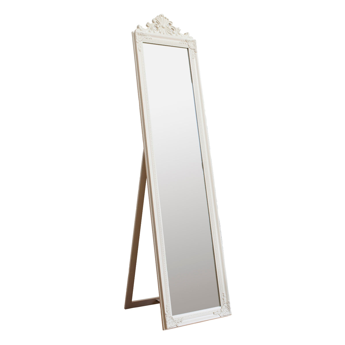 Gallery Direct Lambeth Wood Cheval Mirror White 1790x455mm