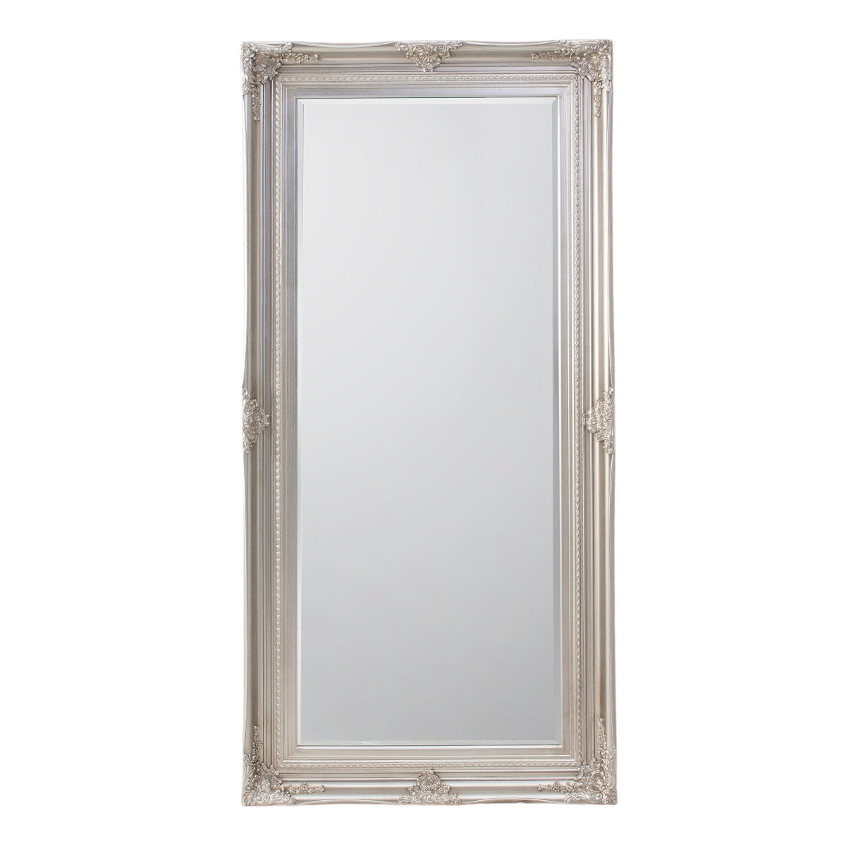 Gallery Direct Hampshire Leaner Mirror Antique Silver 1700x840mm