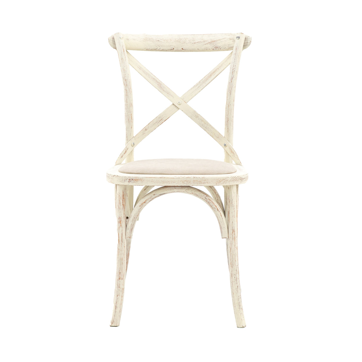Gallery Direct Cafe Chair White Linen 470x560x880mm (2pk)