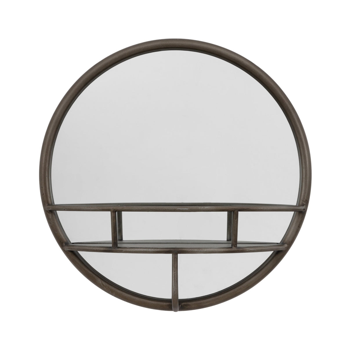 Gallery Direct Milton Round Mirror Black 400mm