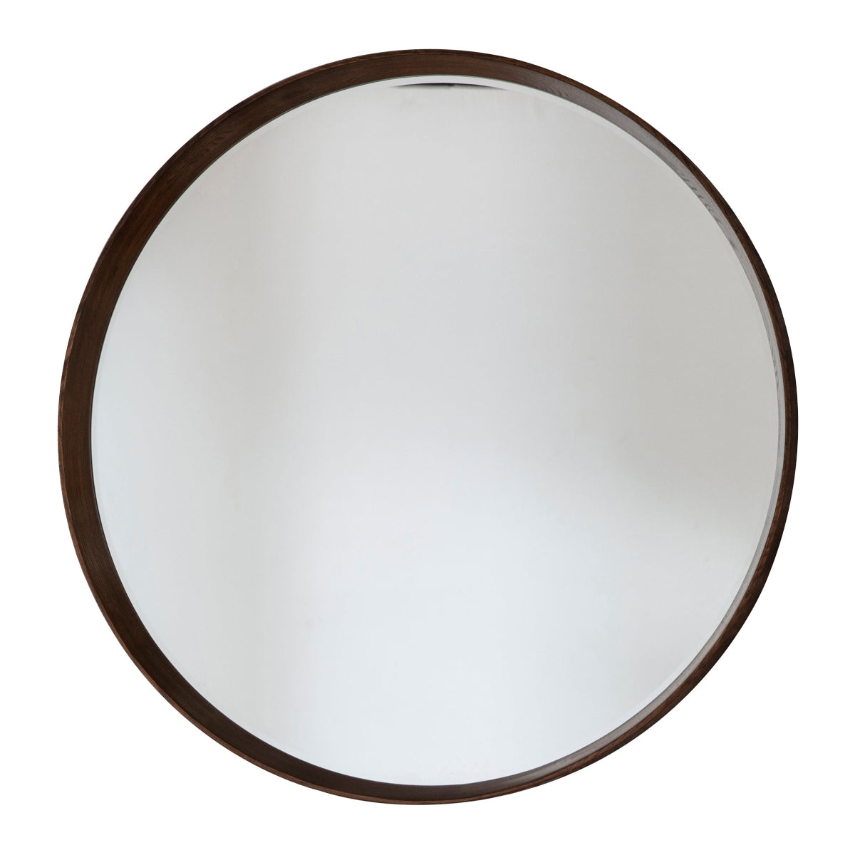 Gallery Direct Keaton Round Mirror Walnut 1000x1000mm