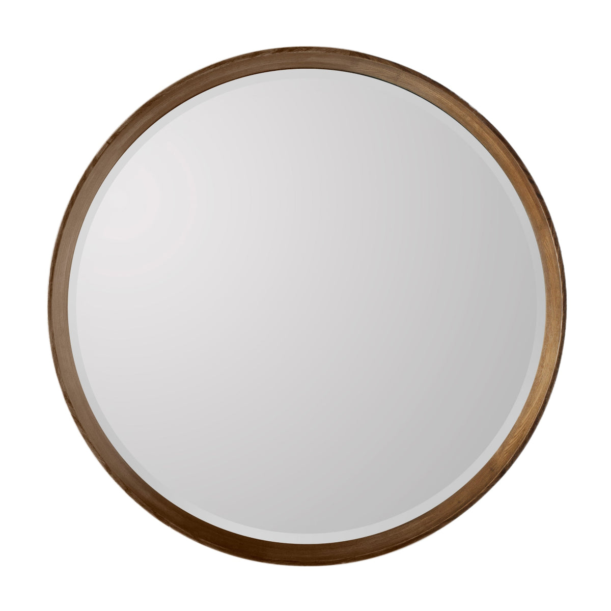 Gallery Direct Keaton Round Mirror Walnut 735x735mm