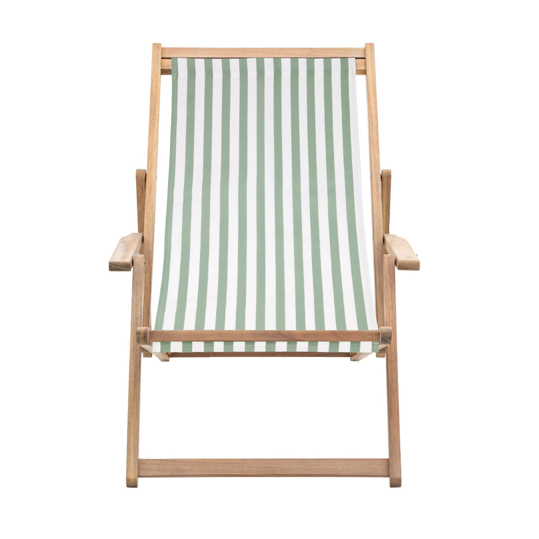 Gallery Direct Creta Deck Chair Verde Stripe