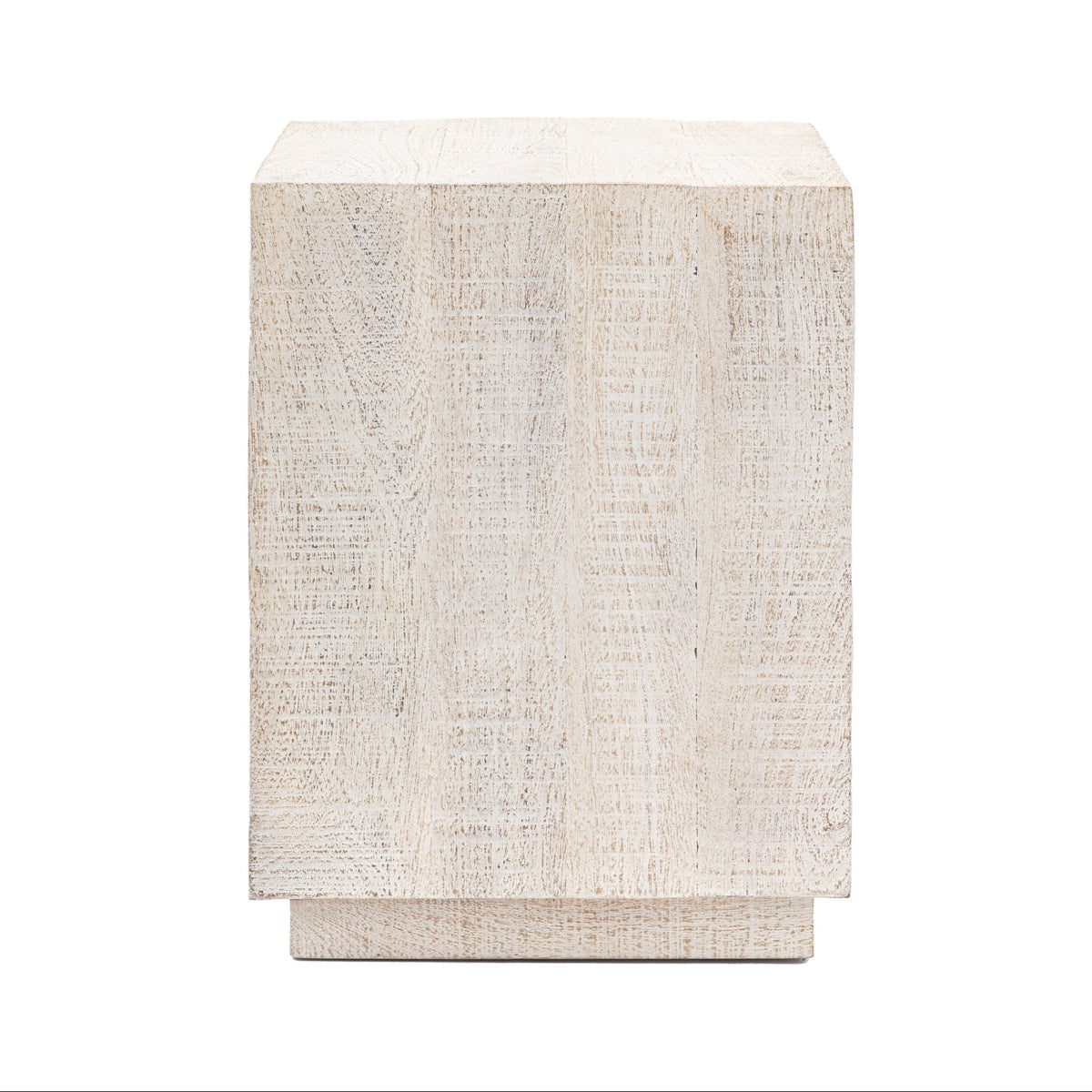 Gallery Direct Iowa Side Table Whitewash 400x400x550mm