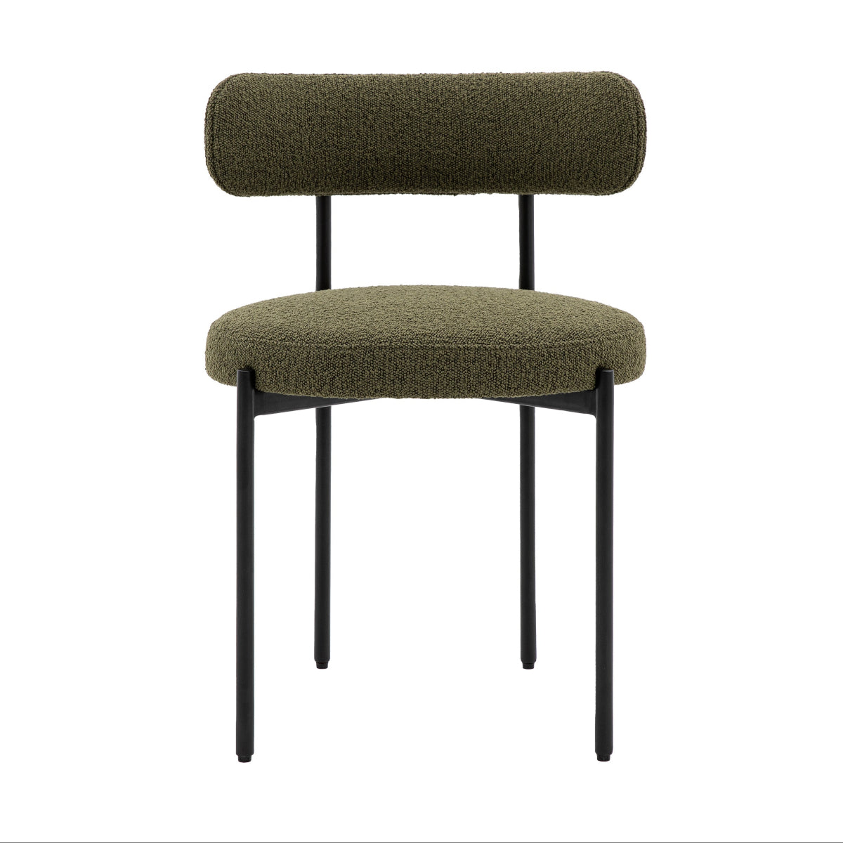 Gallery Direct Aveley Dining Chair Green (2pk) 525x510x750mm