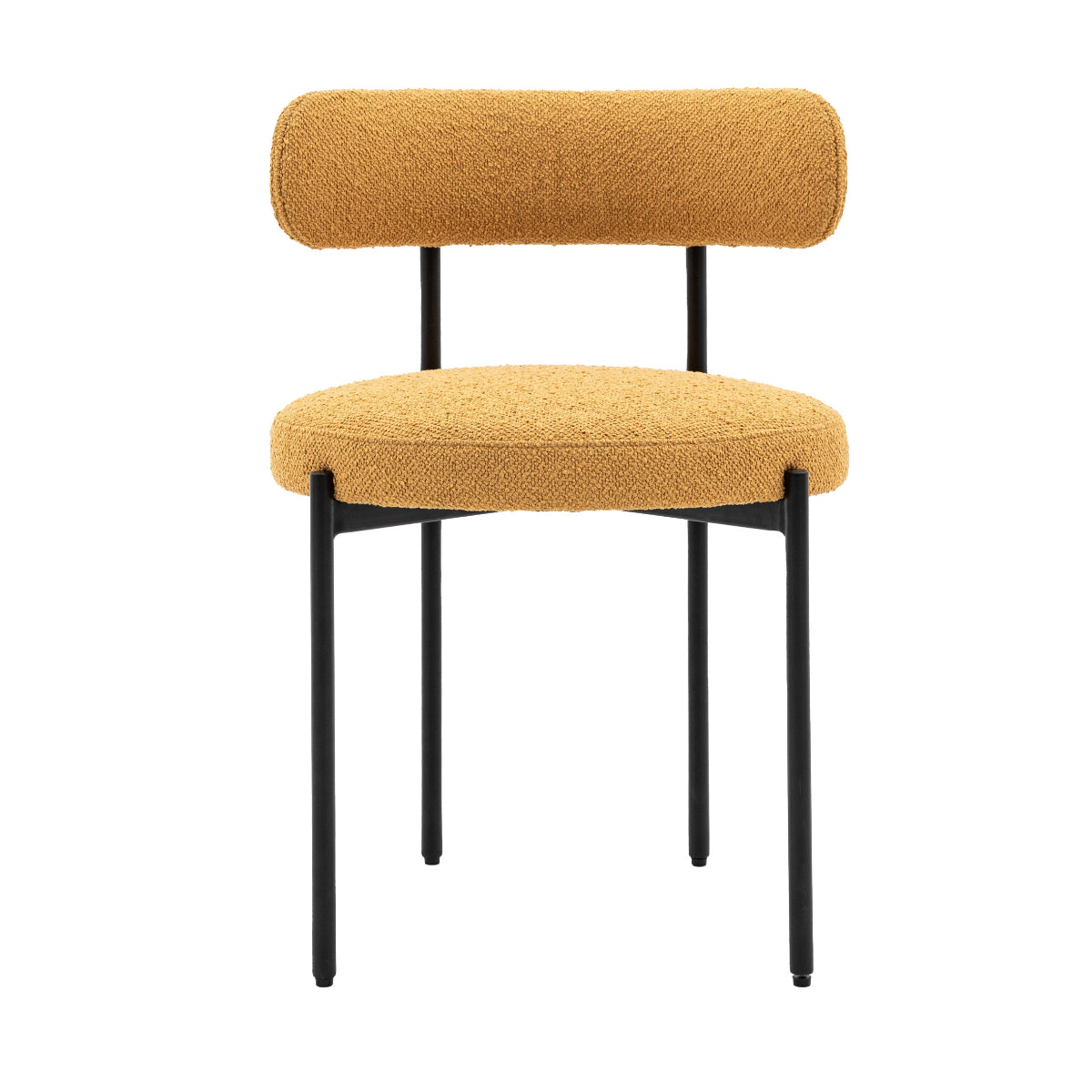 Gallery Direct Aveley Dining Chair Ochre (2pk) 525x510x750mm