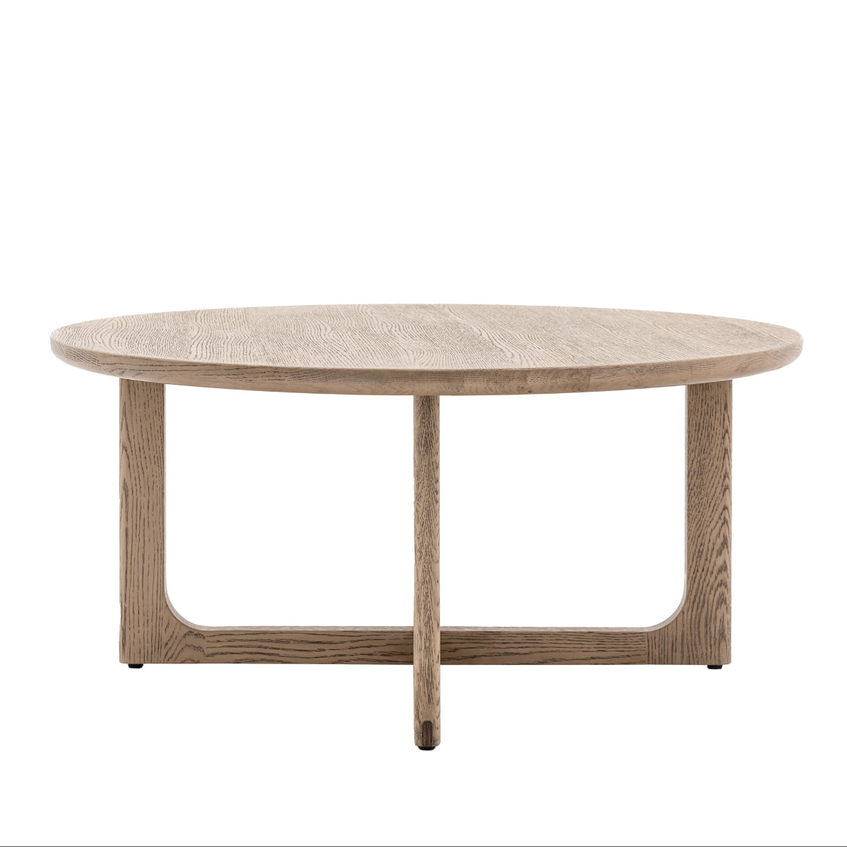Gallery Direct Craft Round Coffee Table Smoked 900x900x400mm