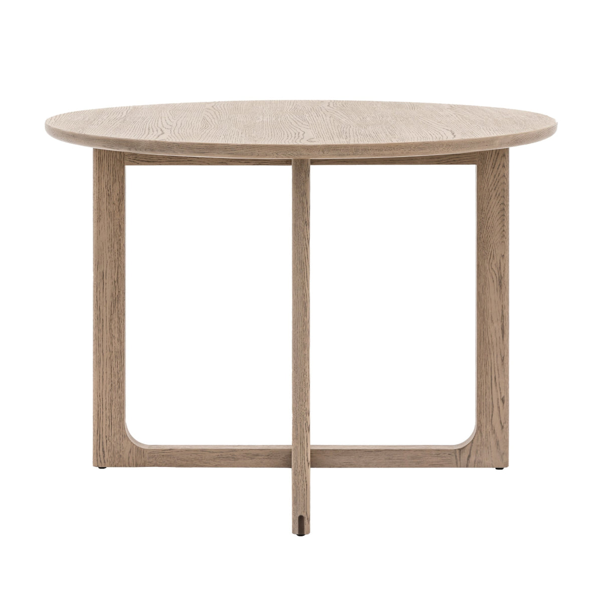 Gallery Direct Craft Round Dining Table Smoked 1100x1100x750mm