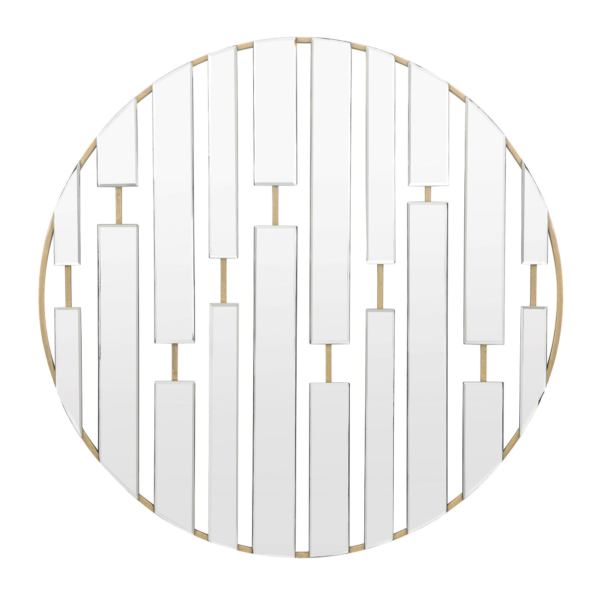 Gallery Direct Chertsey Round Mirror Champagne 900x14x900mm