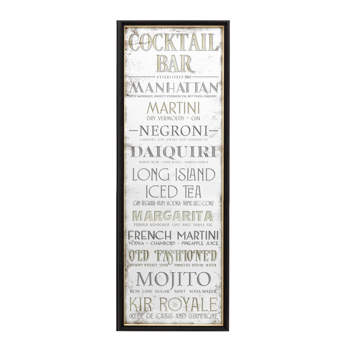 Gallery Direct Cocktail Bar Mirror 400x1100mm