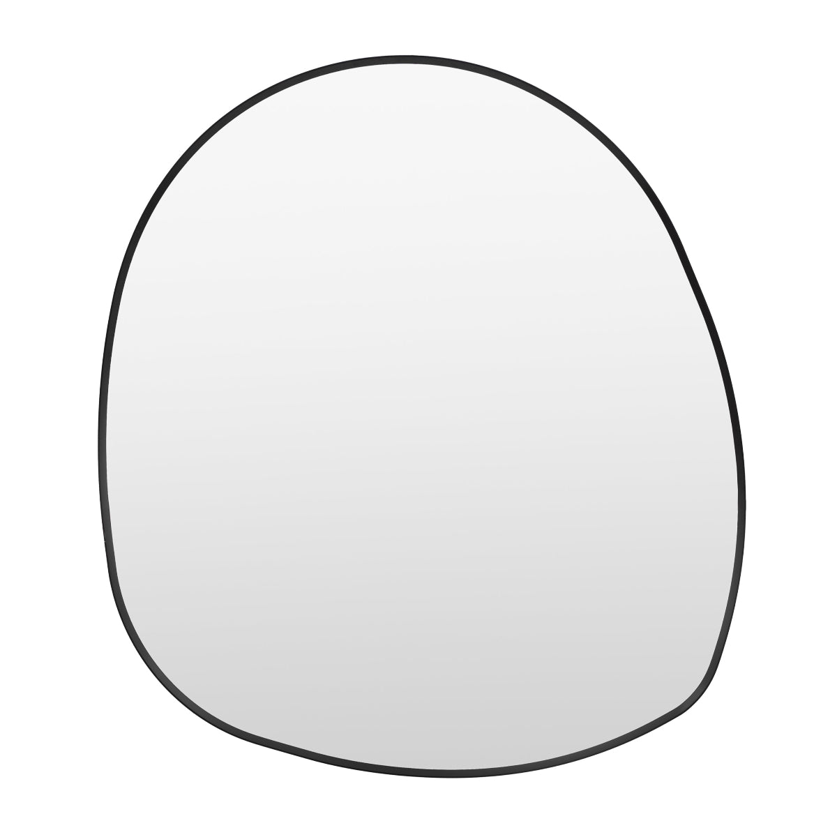 Gallery Direct Holworth Pebble Mirror Black 890x840mm