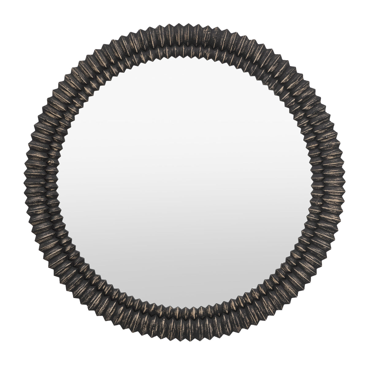 Gallery Direct Pimlico Round Mirror Black Wash 900mm