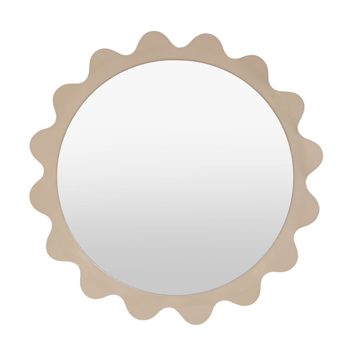 Gallery Direct Shoreditch Round Mirror Taupe 600mm