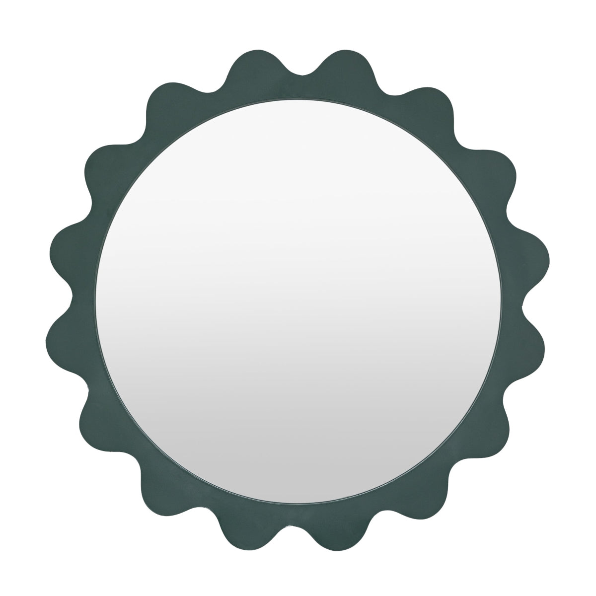 Gallery Direct Shoreditch Round Mirror Teal 600mm